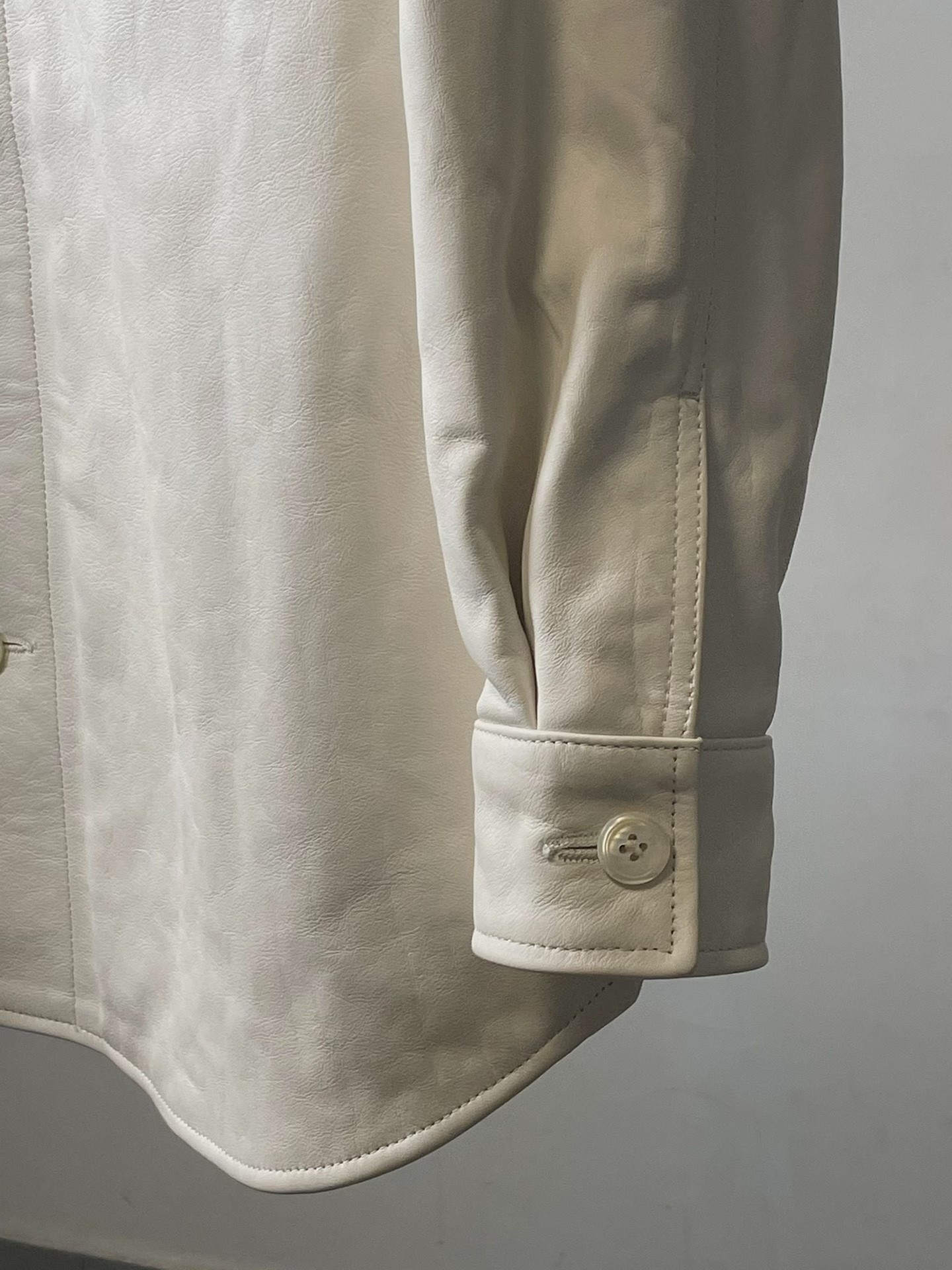 Maison Martin Margiela Loose Leather Coat — back