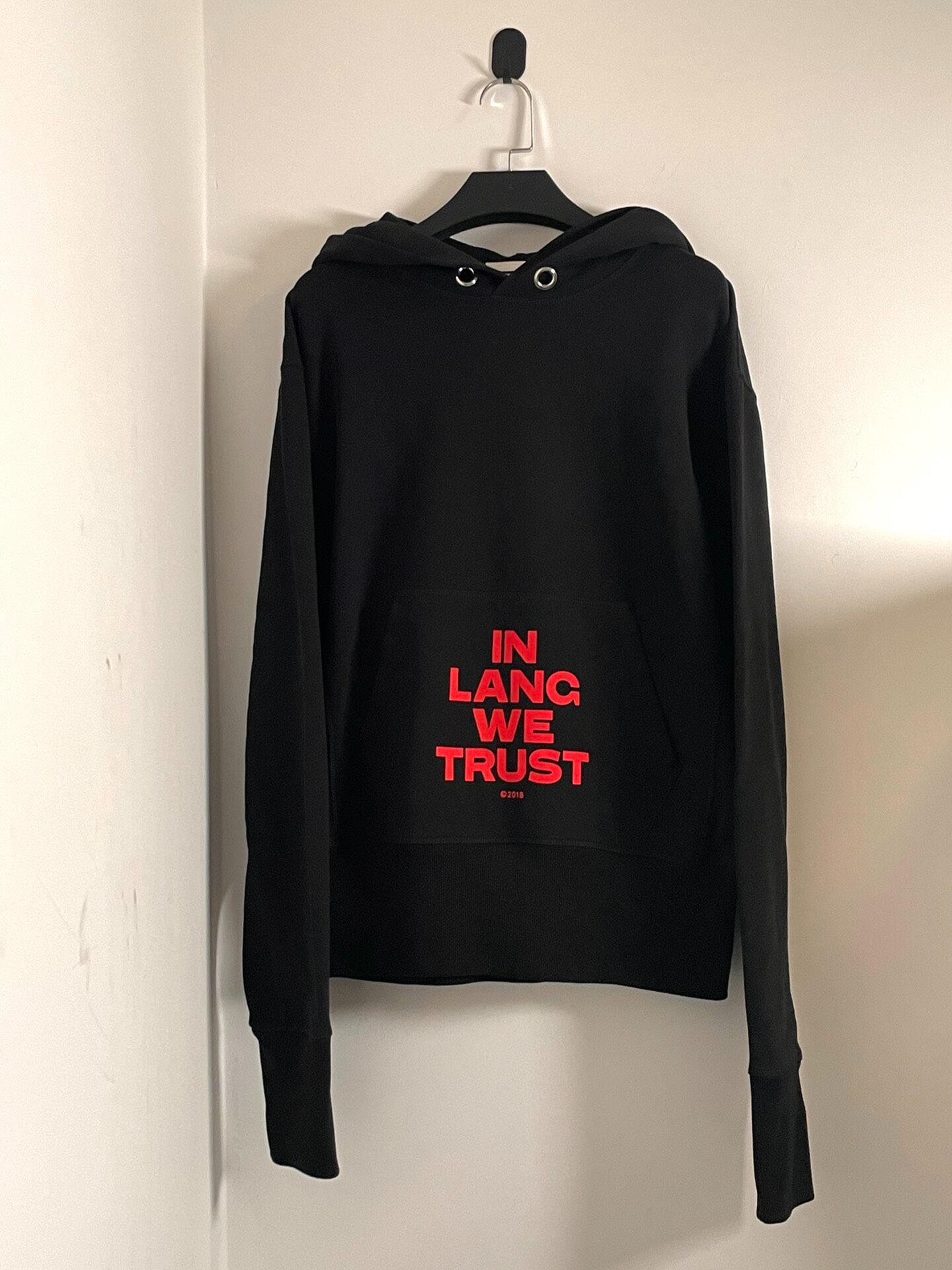 Helmut Lang IN LANG WE TRUST Hoodie — front