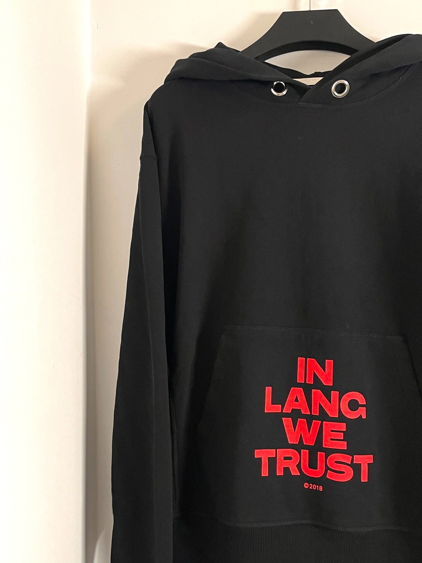 Helmut Lang IN LANG WE TRUST Hoodie — detail
