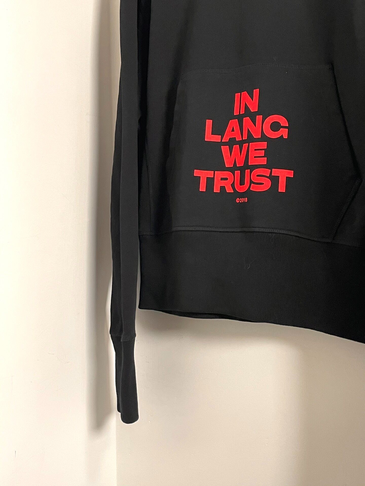 Helmut Lang IN LANG WE TRUST Hoodie — back