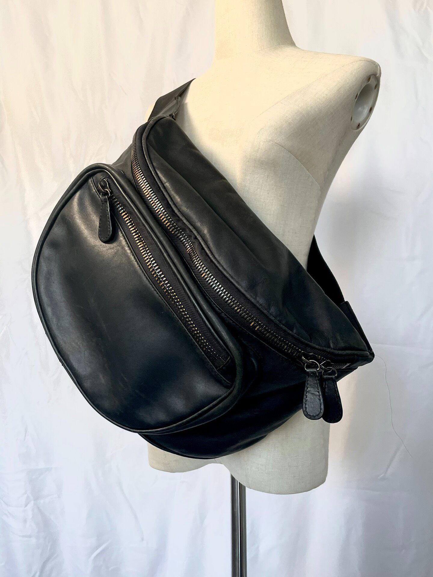 Maison Martin Margiela Oversized Cowhide Fanny Pack — front