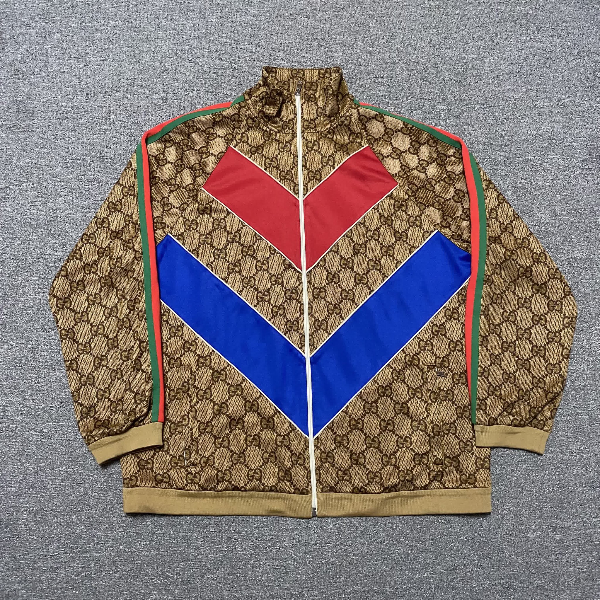Gucci Full-Monogram Zip-Up Jacket