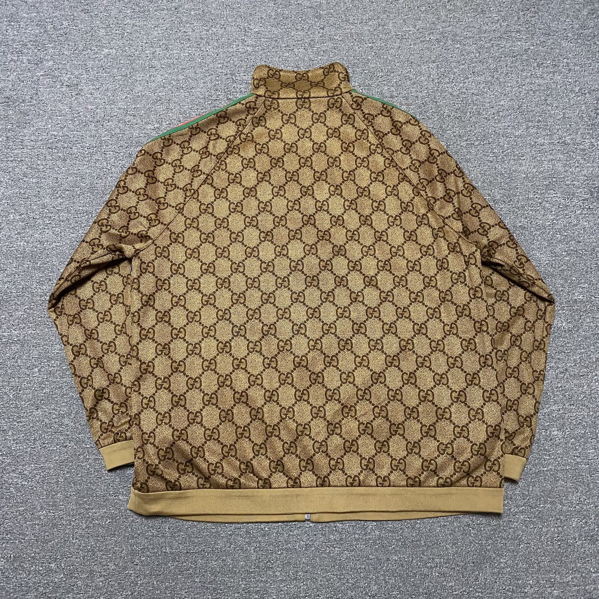 Gucci Full-Monogram Zip-Up Jacket — front