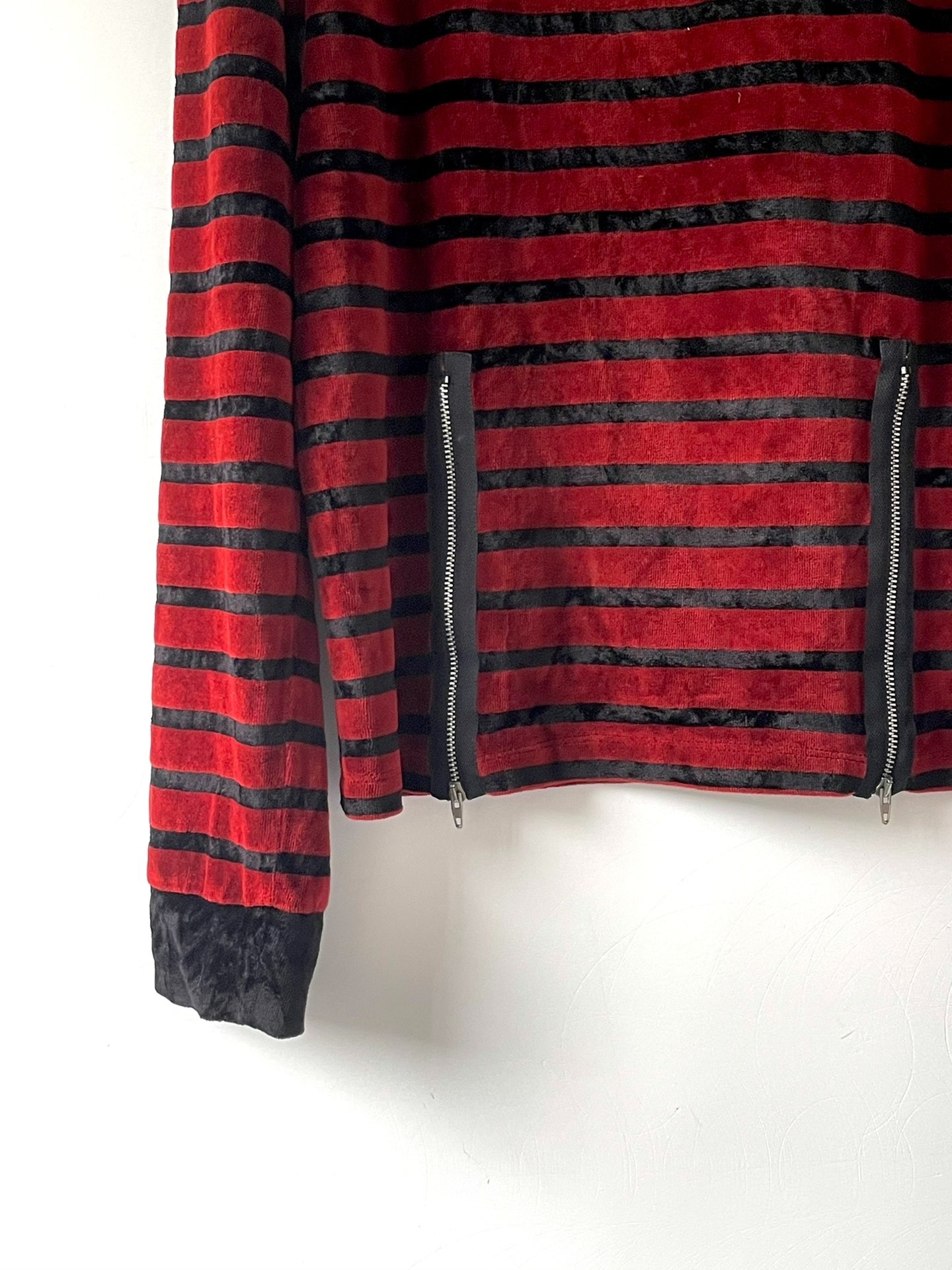 Jean Paul Gaultier Striped Velvet Sweatshirt — back
