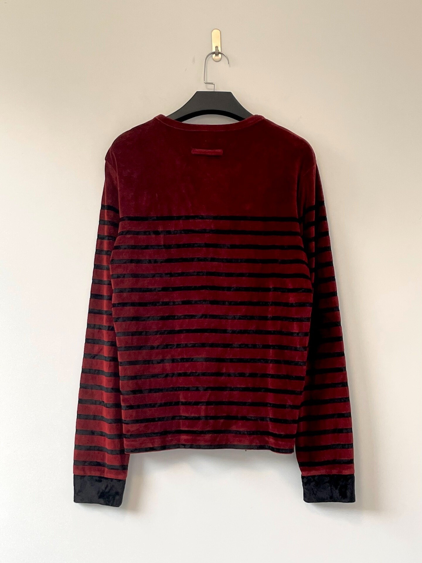 Jean Paul Gaultier Striped Velvet Sweatshirt — label
