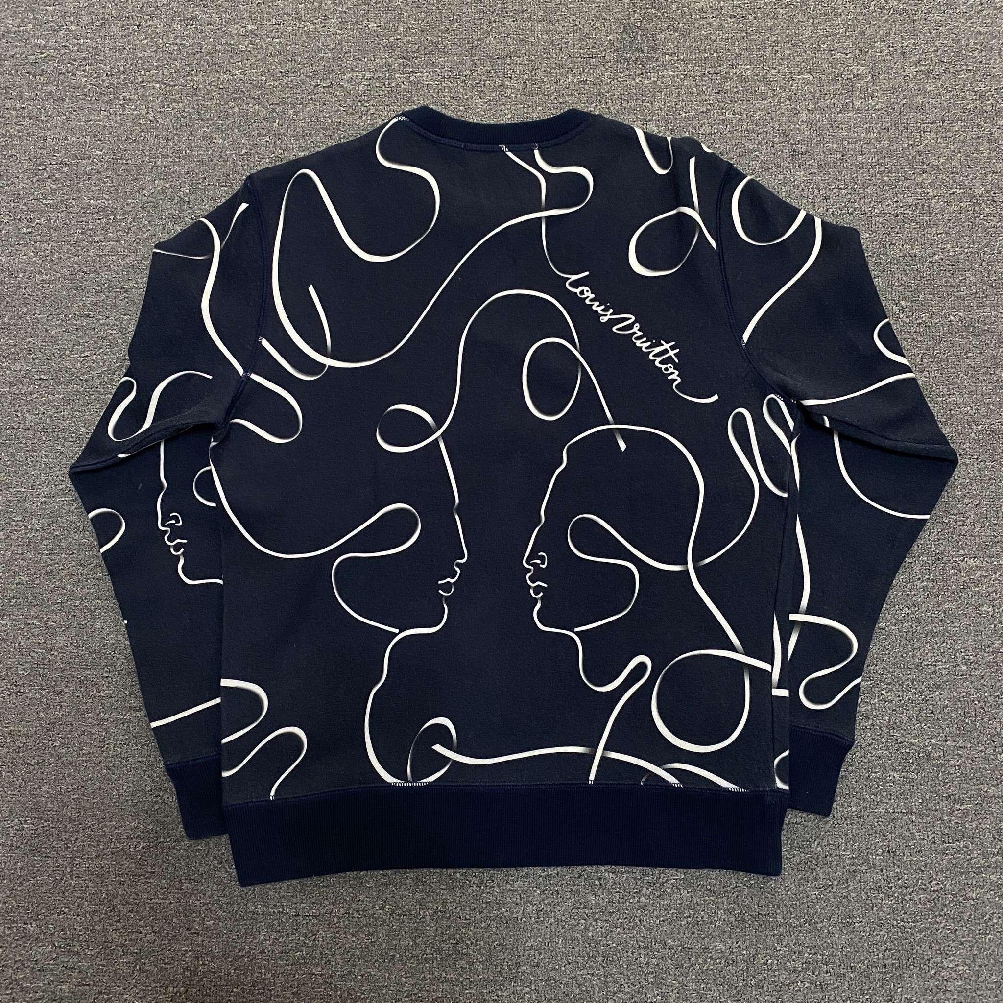 Louis Vuitton Navy Crewneck Sweatshirt — front