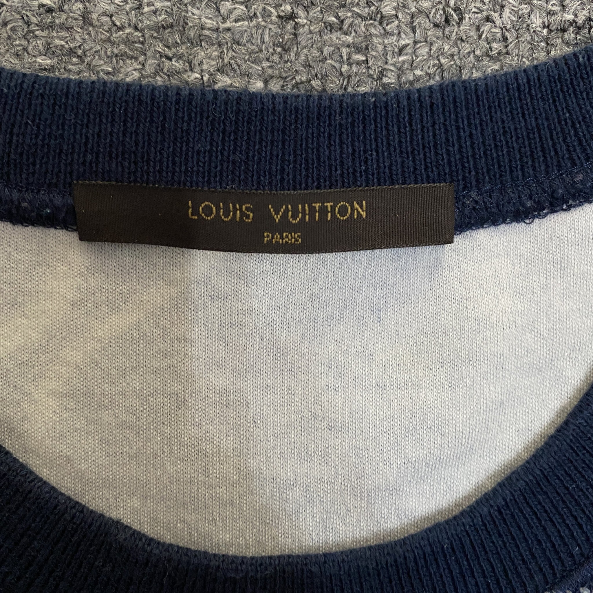 Louis Vuitton Navy Crewneck Sweatshirt — detail