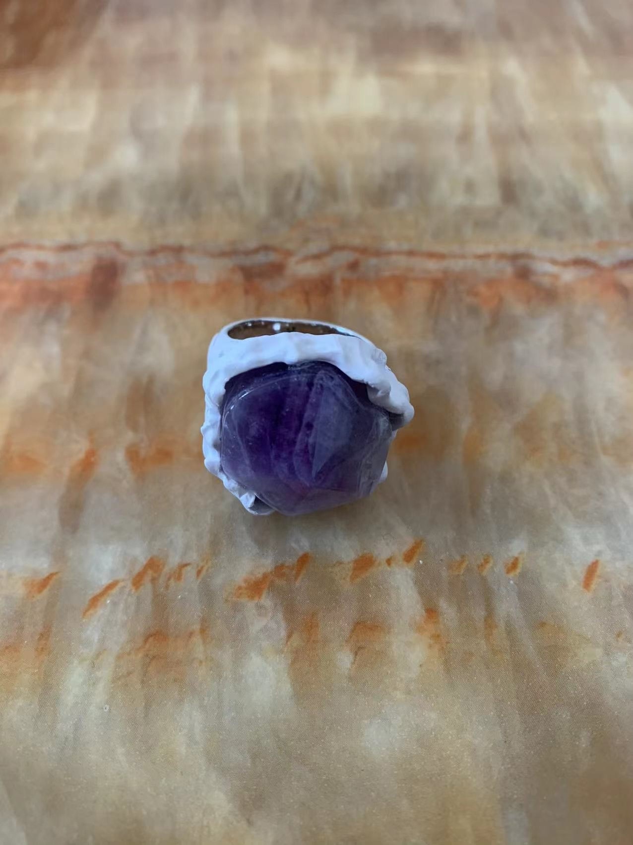 Dior x Daniel Arsham Amethyst Ring — back