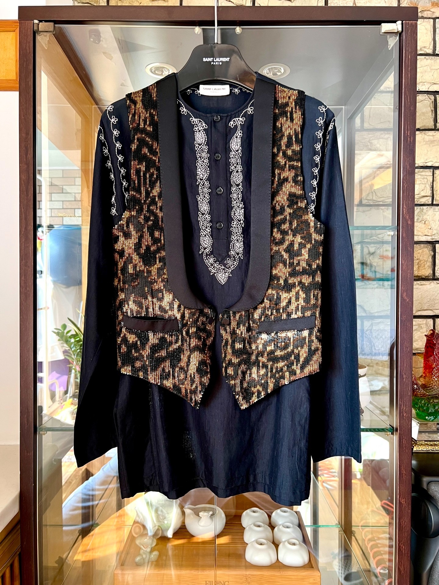 Saint Laurent 15SS Runway Leopard Vest
