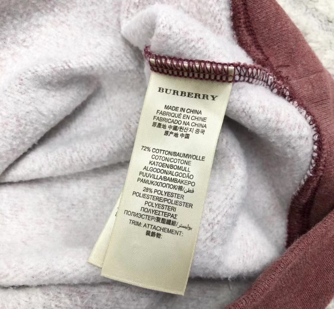Burberry Brit Men’s Fleece Sweatshirt — label