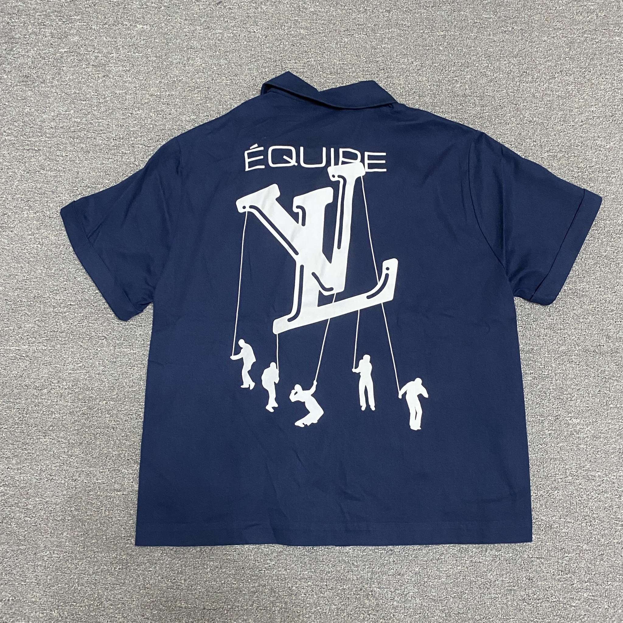 Louis Vuitton Navy Blue Shirt With Plush — back