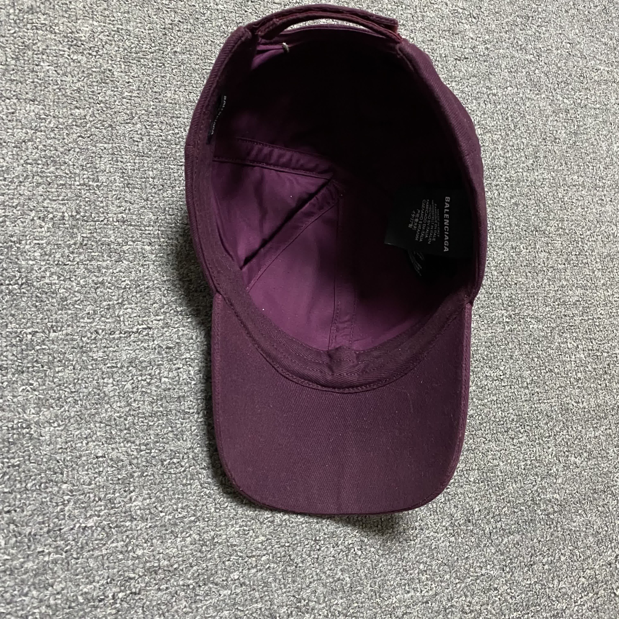 Balenciaga Dark Purple Baseball Cap — detail
