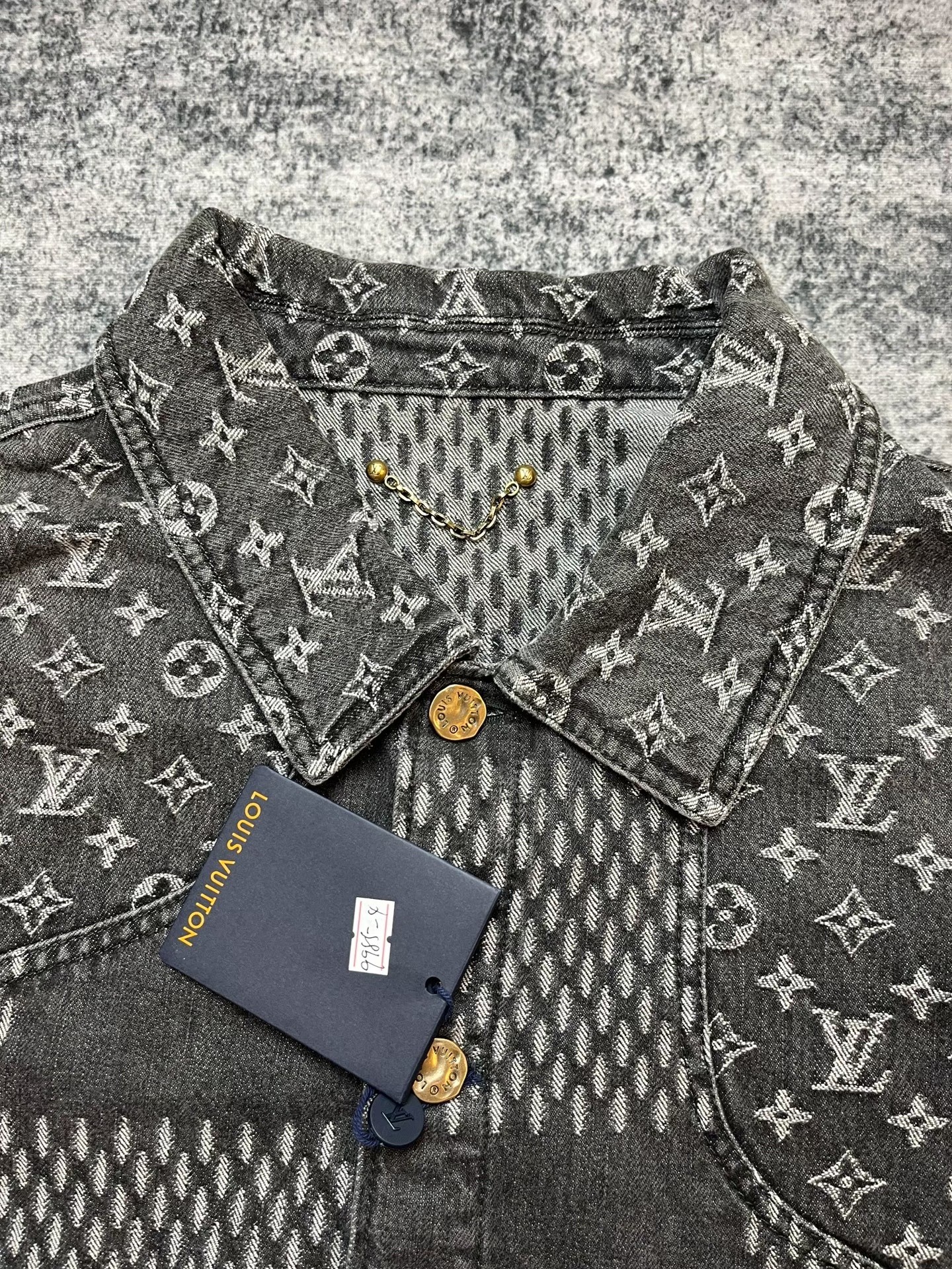 Louis Vuitton x Nigo Black Denim Jacket — front