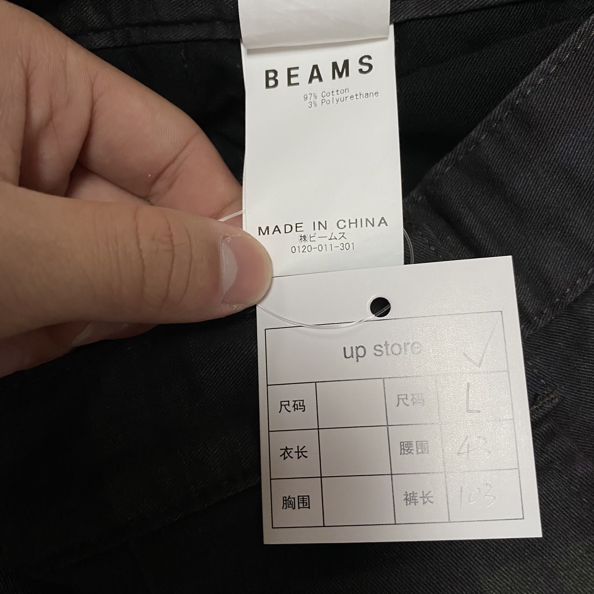 BEAMS SSZ Plaid Loose Trousers — back