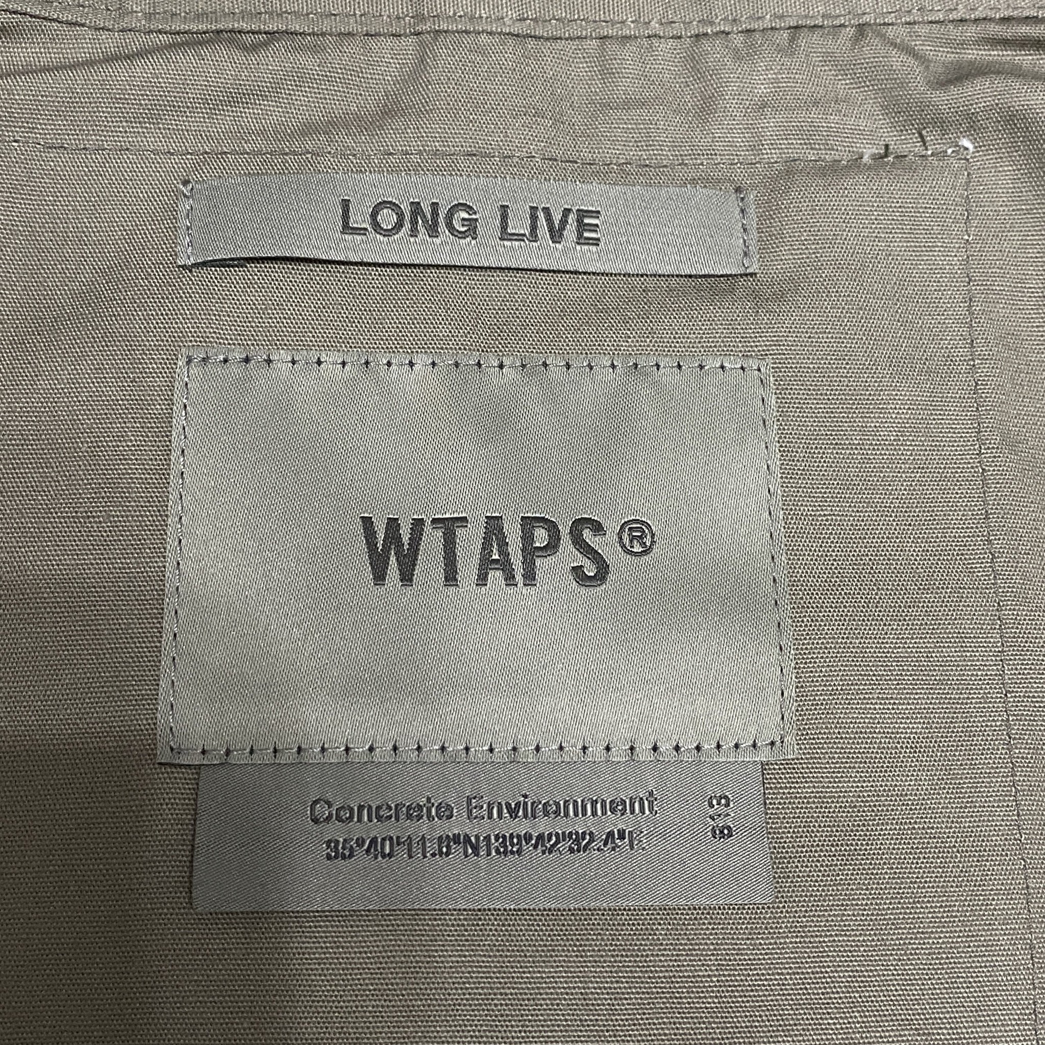 WTAPS 22AW Olive Button-Up Shirt — label