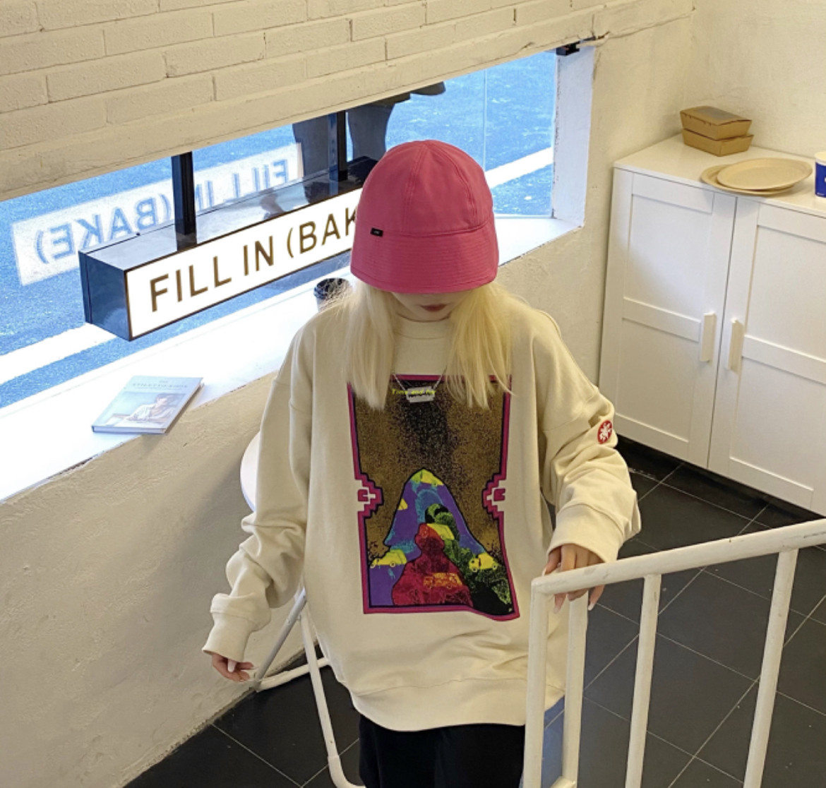 CAVEMPT 20SS Framed Graphic Crewneck — front