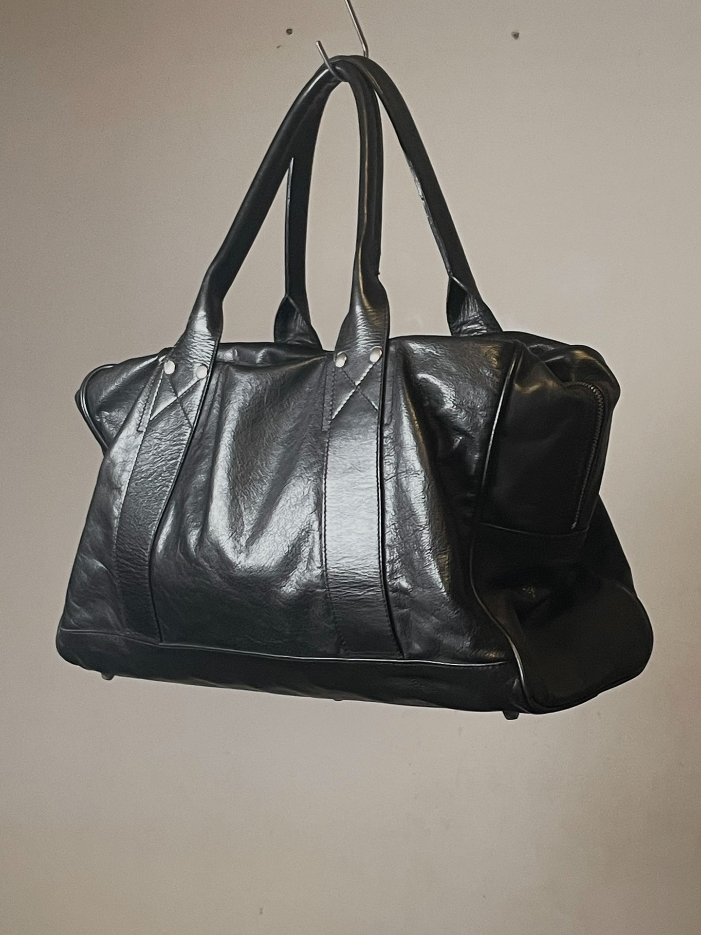 Ann Demeulemeester Black Boston Handbag