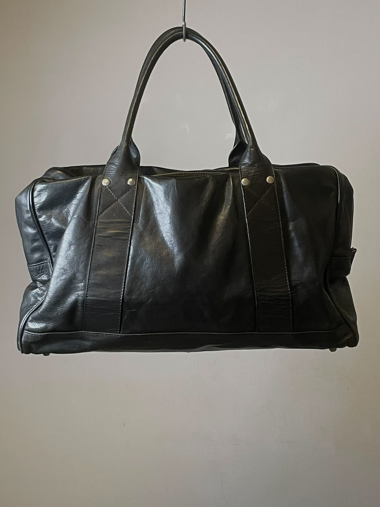Ann Demeulemeester Black Boston Handbag — detail