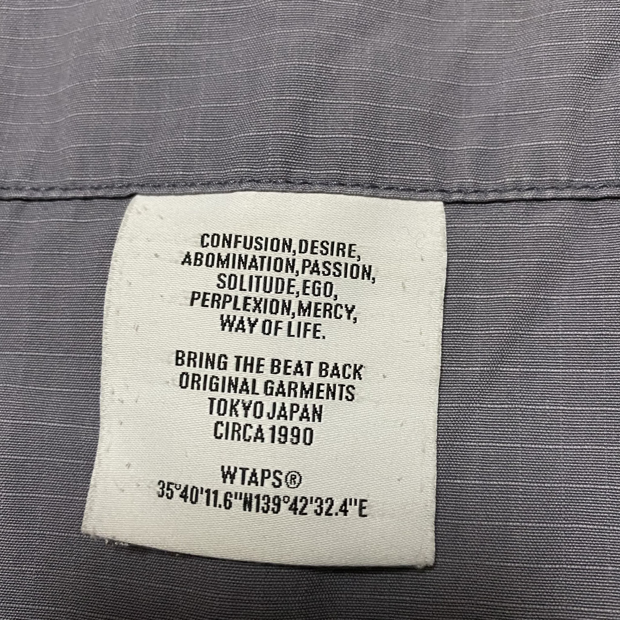 WTAPS 18AW Guardian Bones Trench Coat — label