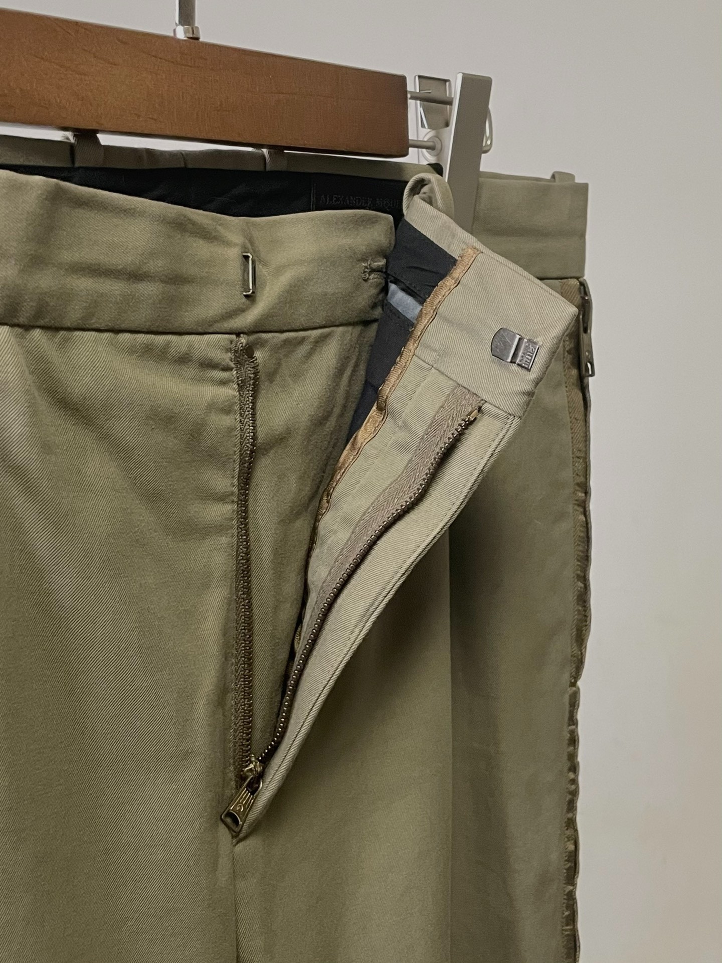 Alexander McQueen F/W11 Side Zip Military Pants — back