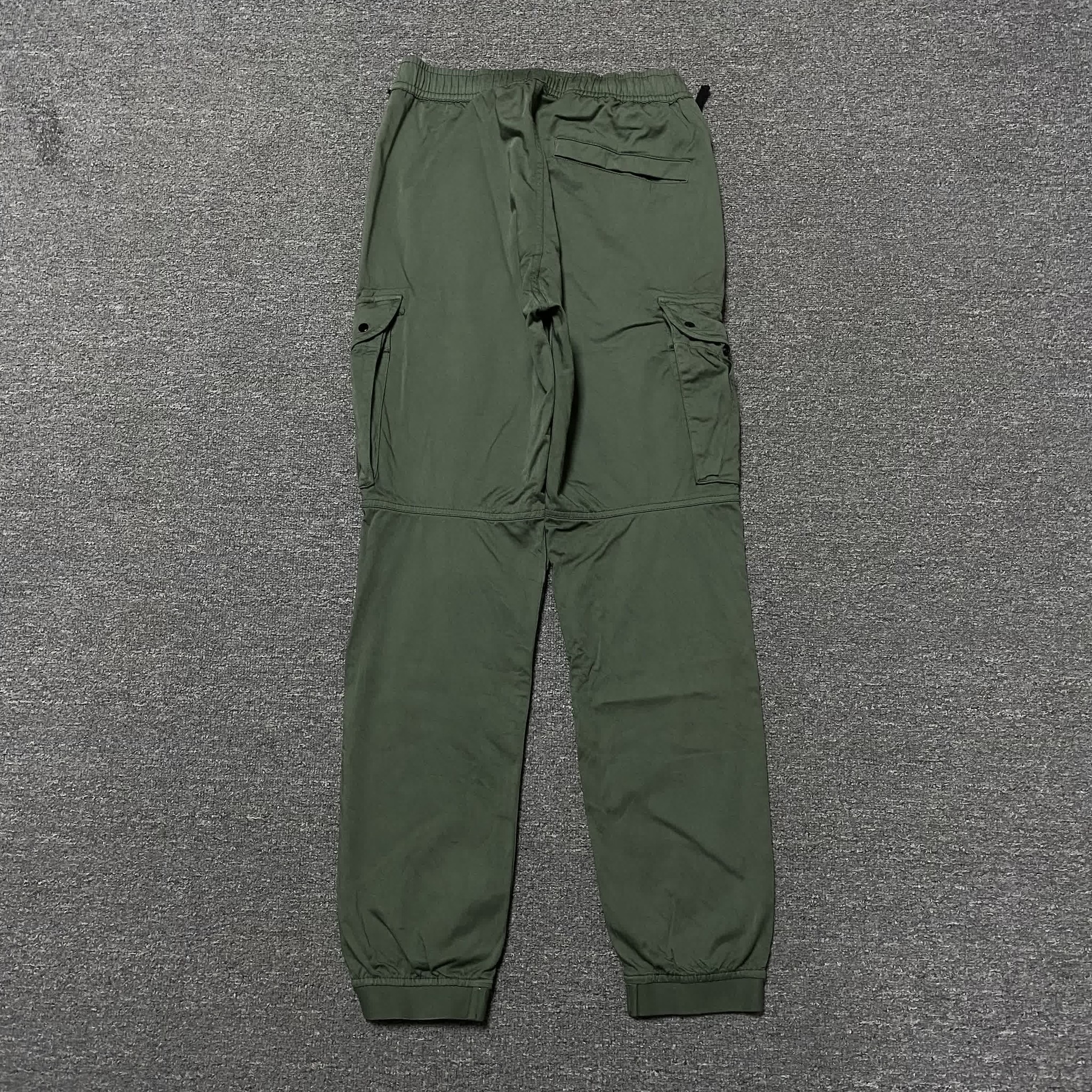 Stone Island Olive Cargo Jogger Pants — front