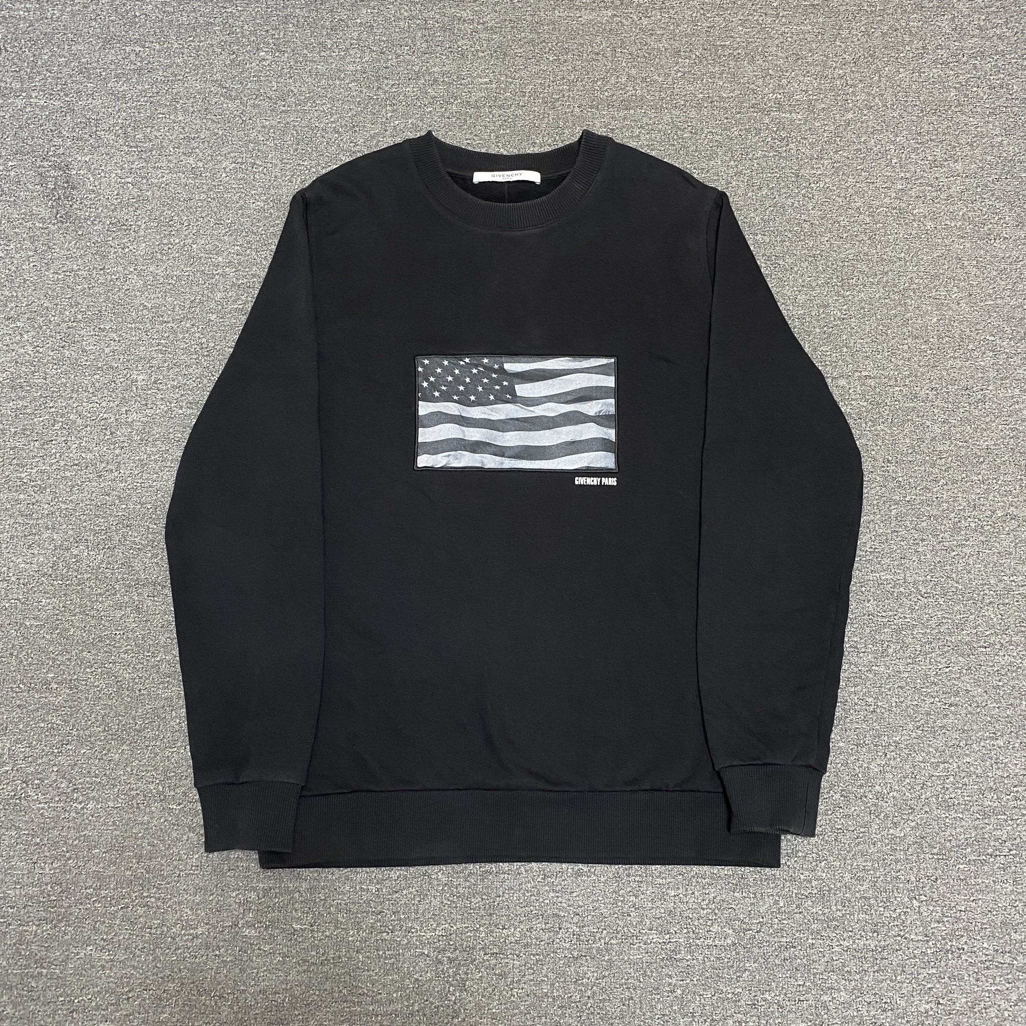 Givenchy Black US Flag Crewneck Sweatshirt