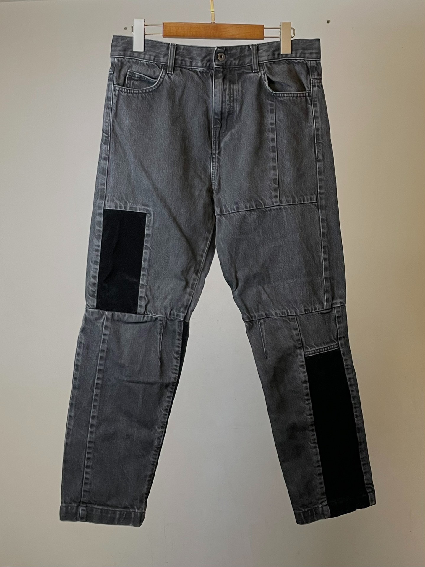 Alexander McQueen Velvet Patchwork Jeans