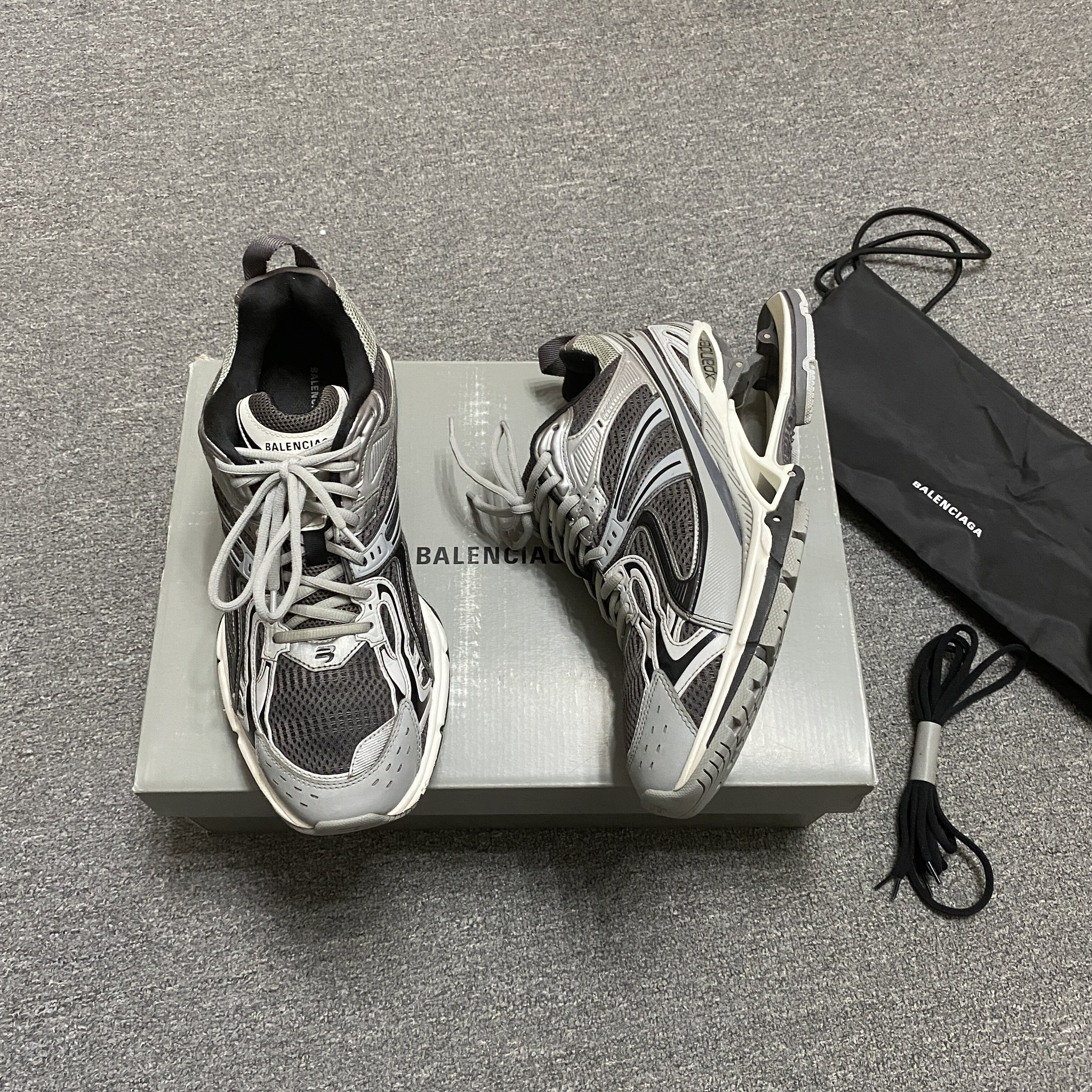 Balenciaga X-Pander Gray Black Sneakers