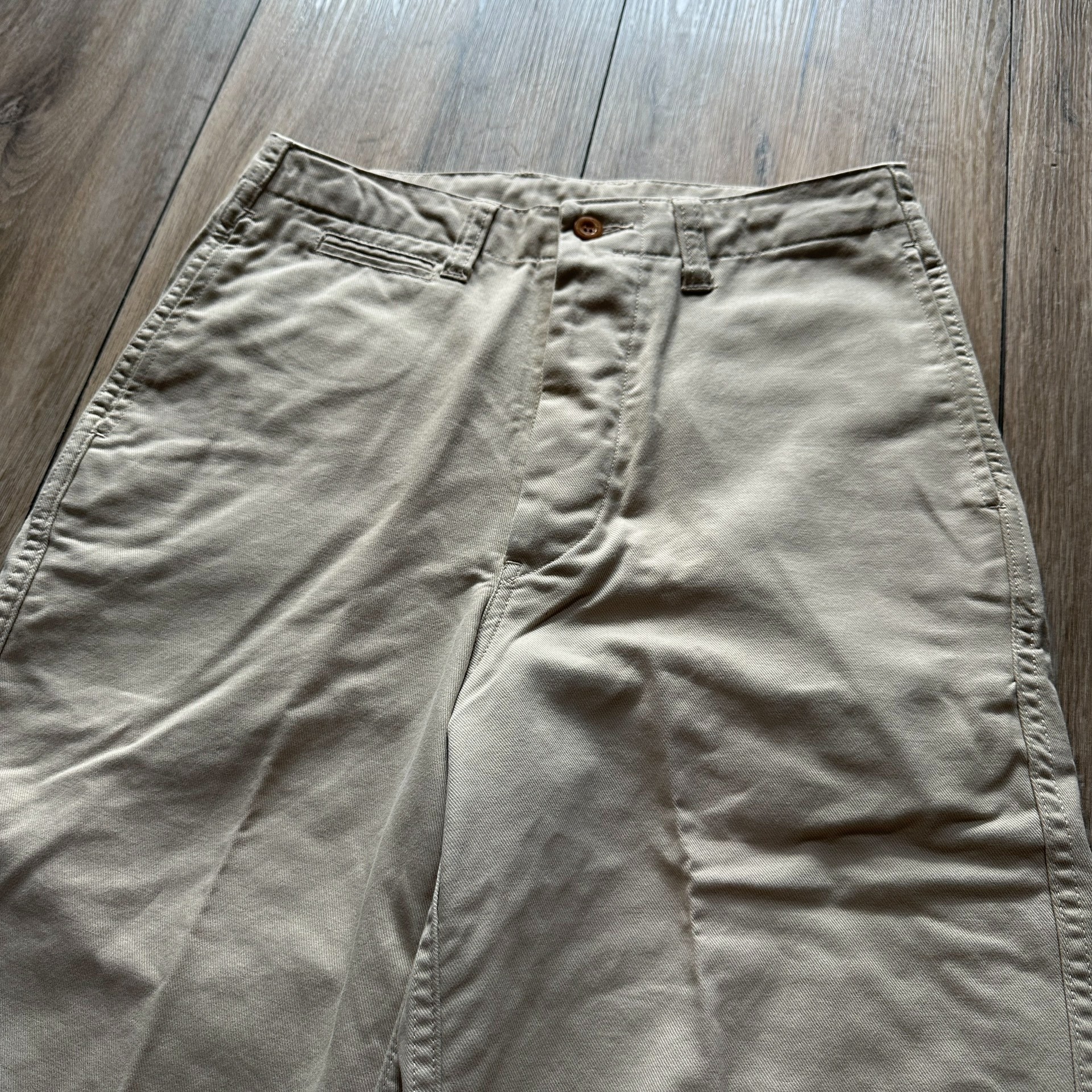 Vintage High-Waist Wide-Leg Chino Pants — back