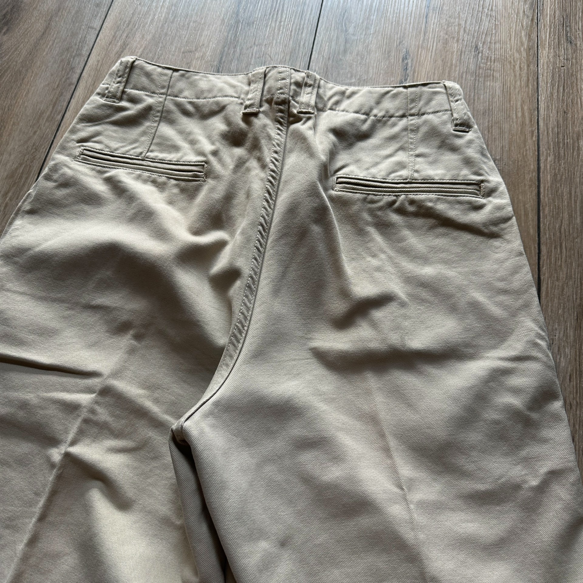 Vintage High-Waist Wide-Leg Chino Pants — label