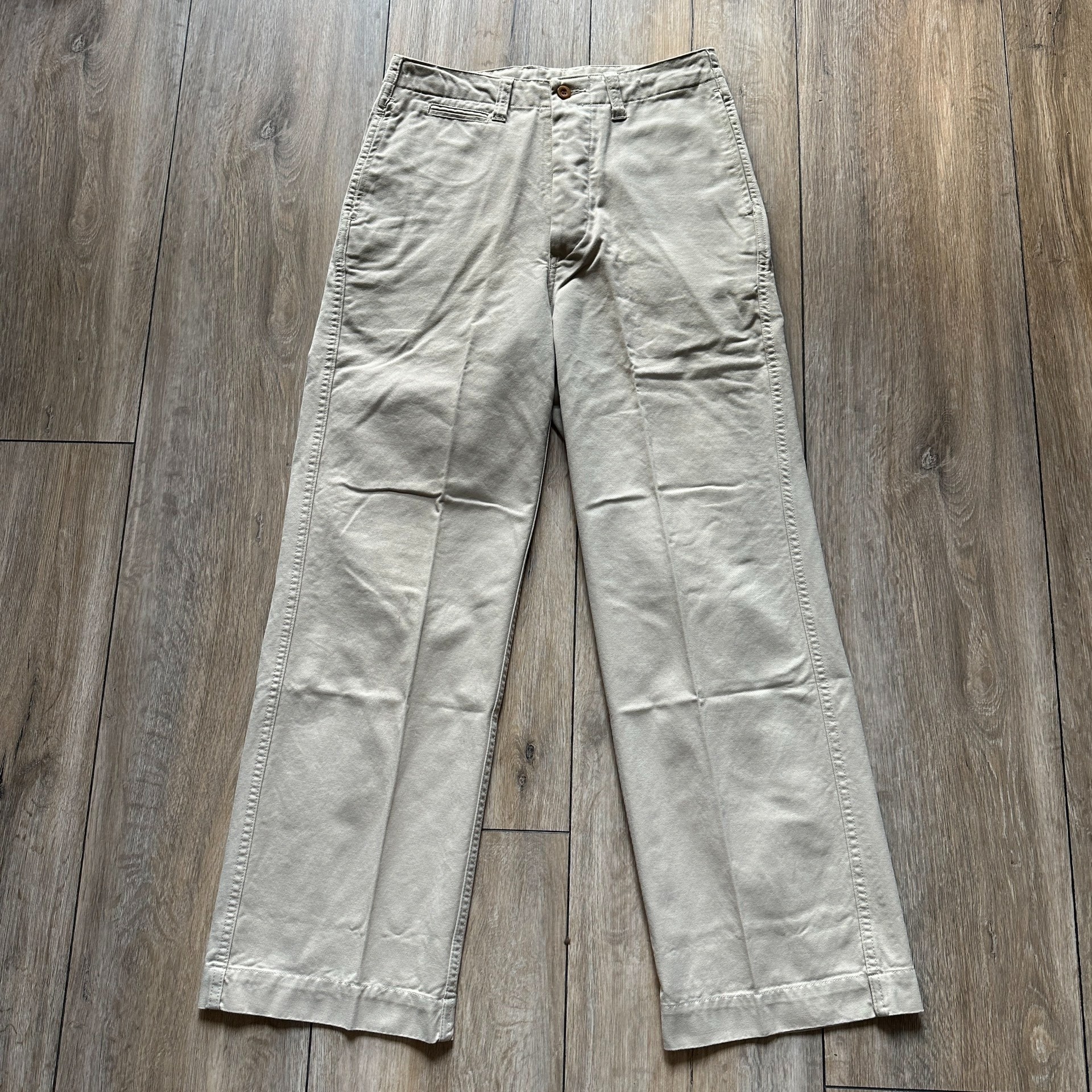Vintage High-Waist Wide-Leg Chino Pants