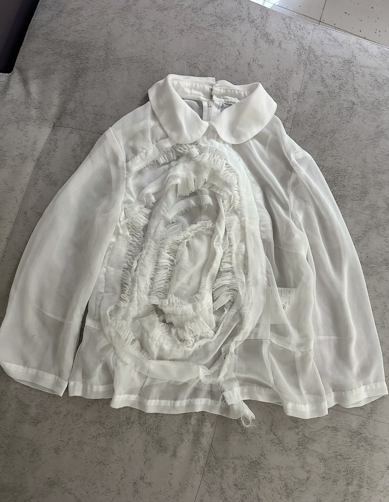 Comme des Garcons Sheer Rose Top