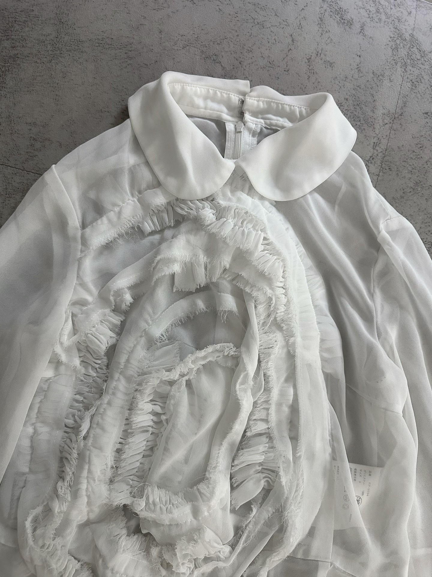 Comme des Garcons Sheer Rose Top — detail