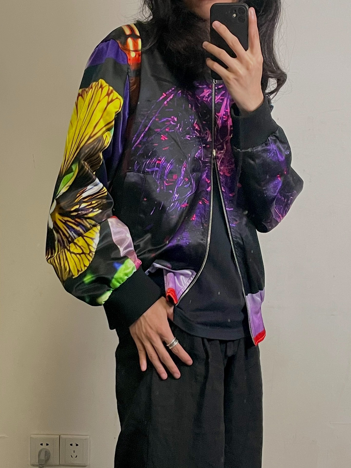 Dries Van Noten S/S20 Floral Baseball Jacket — front