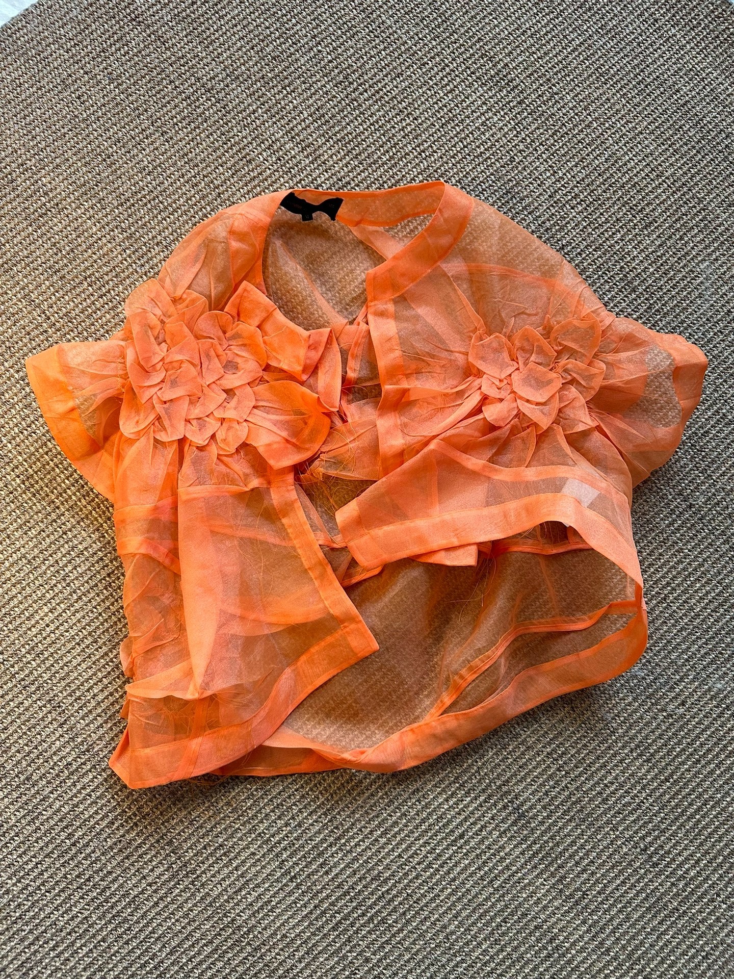 Comme des Garcons 1997 Sheer Orange Top