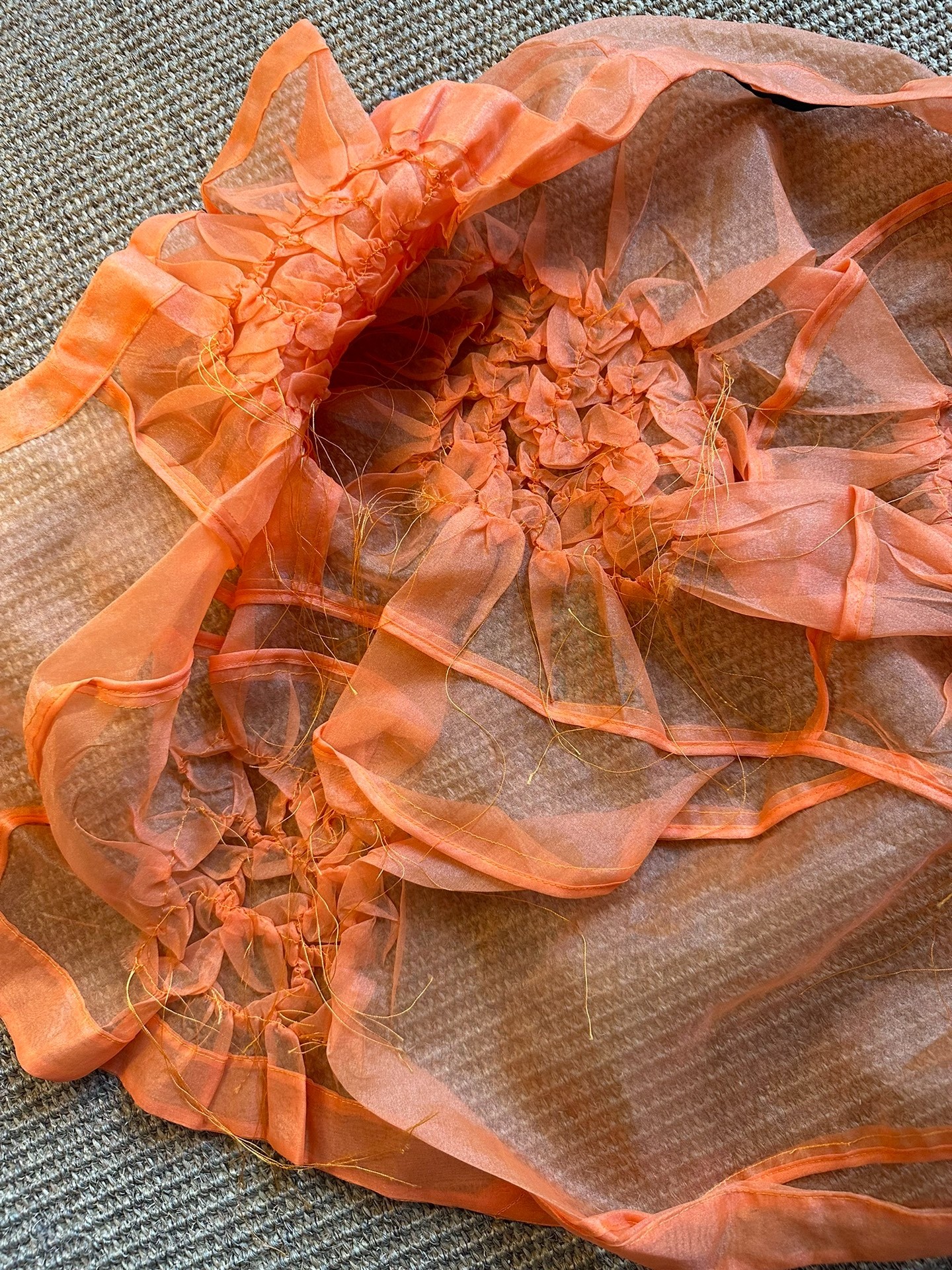 Comme des Garcons 1997 Sheer Orange Top — back