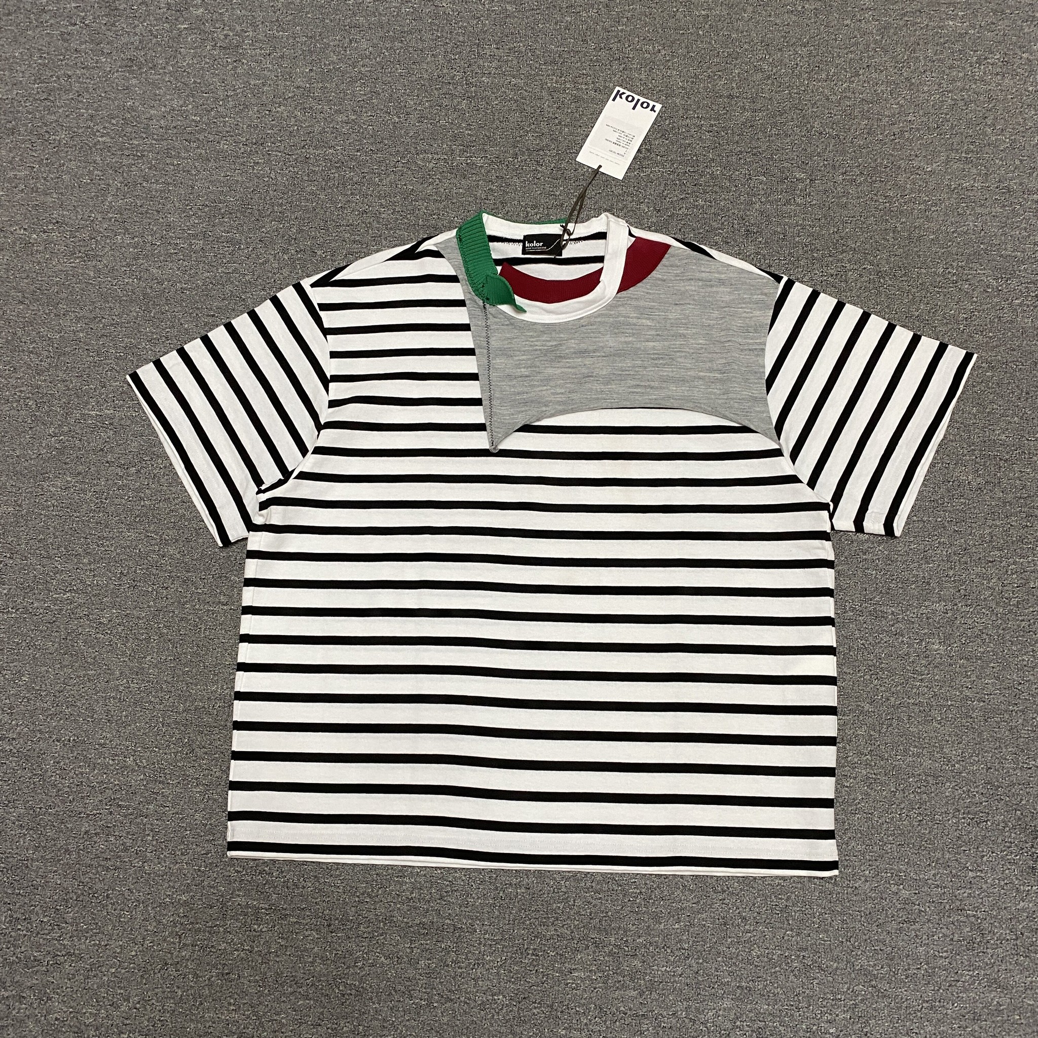 KOLOR BEACON 22SS Striped Short Sleeve Tee