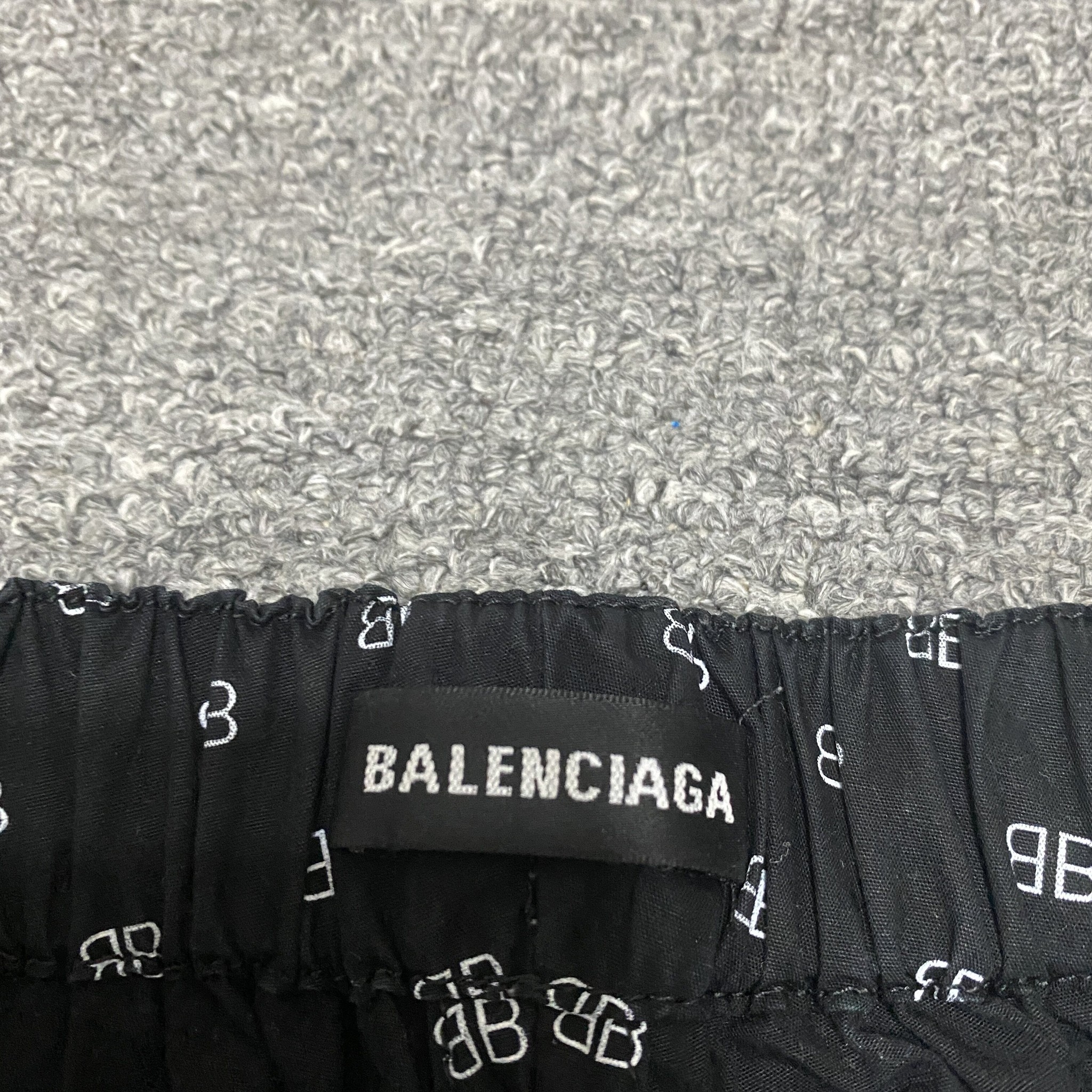 Balenciaga All Over Logo Shorts — back