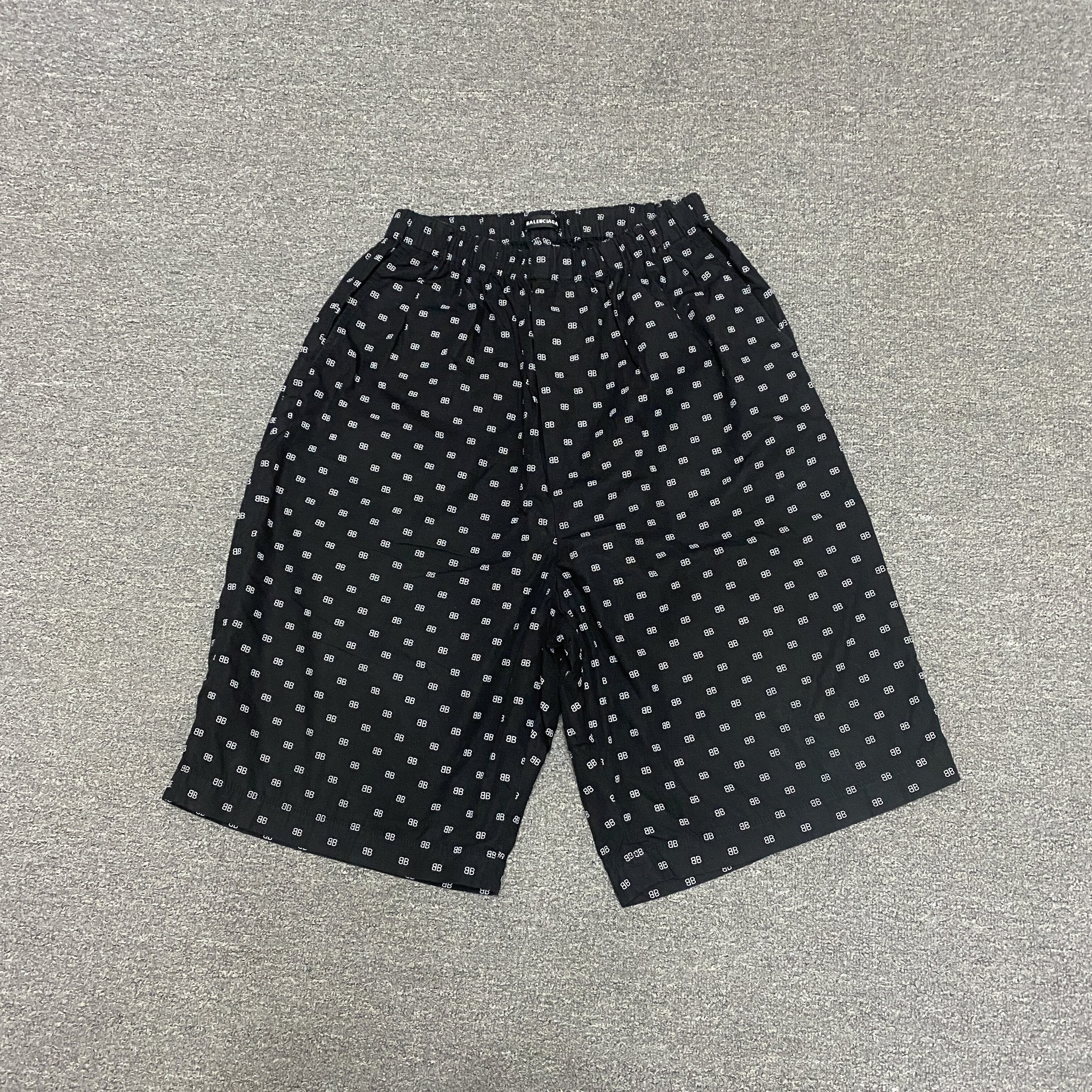 Balenciaga All Over Logo Shorts