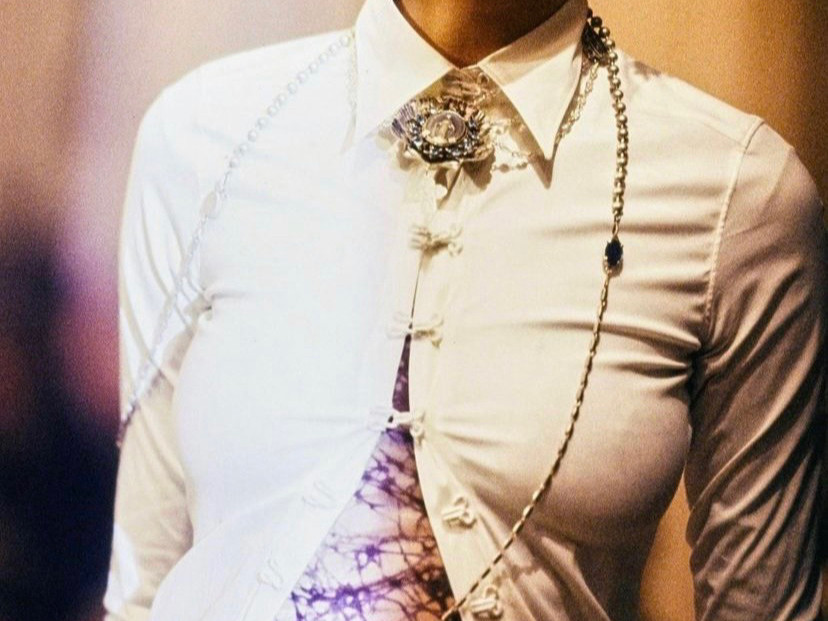 Jean Paul Gaultier 1994 Black Shirt Jacket — detail