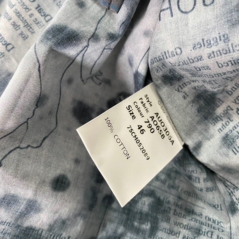 John Galliano Newspaper Print Vest — detail