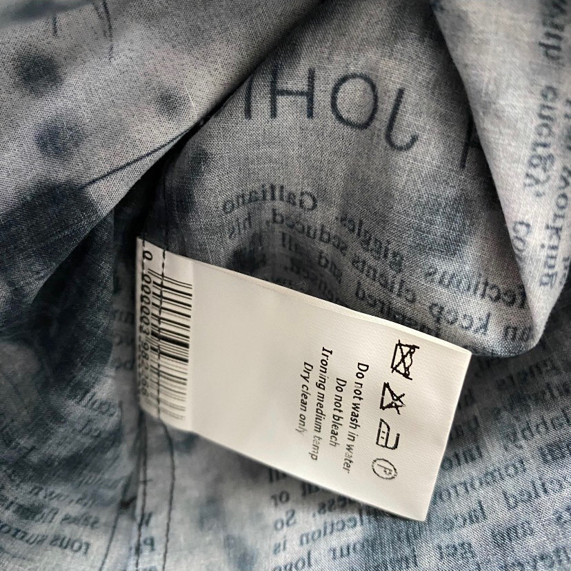 John Galliano Newspaper Print Vest — back
