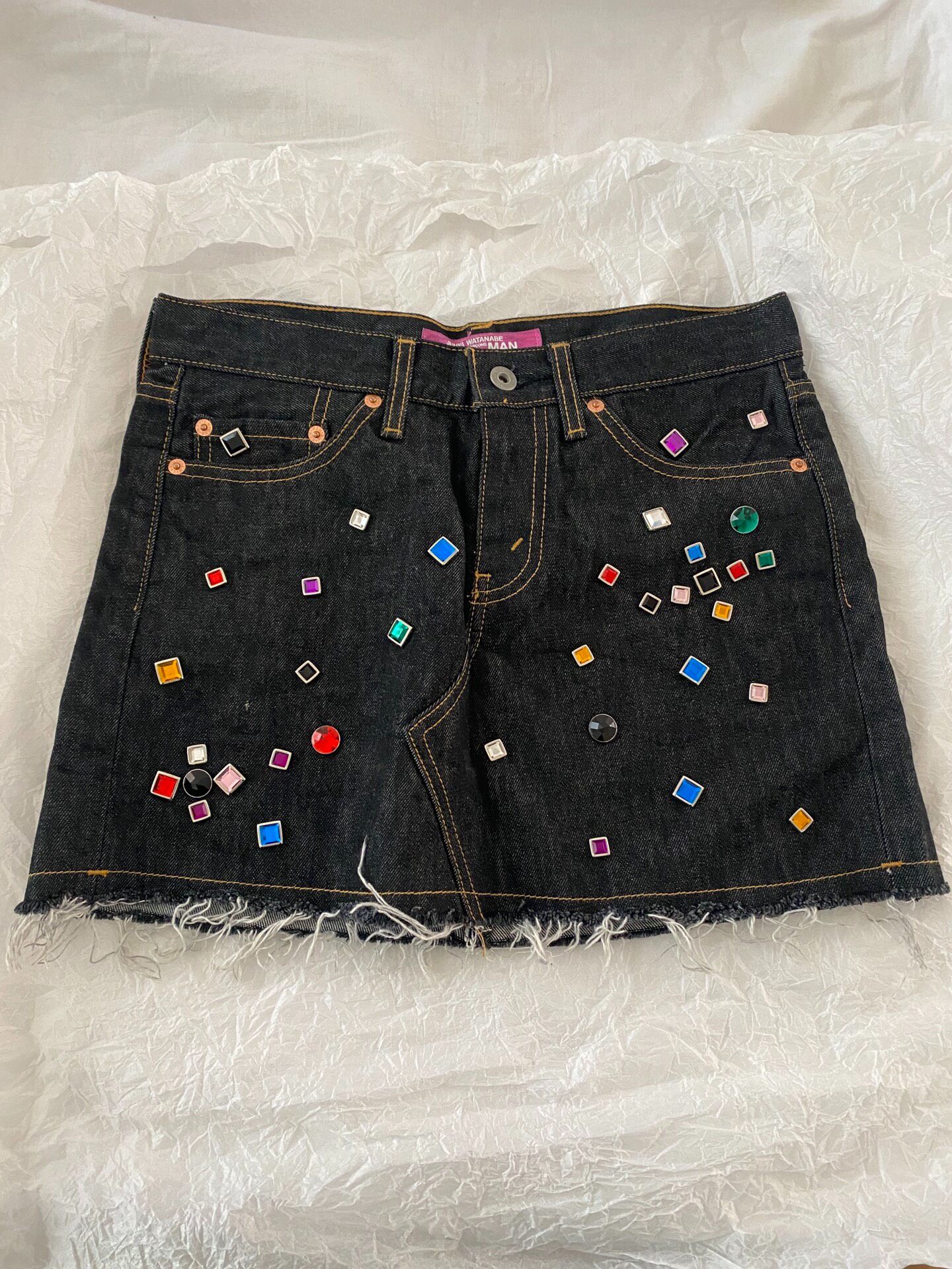 Junya Watanabe 2002 Fall Gemstone Denim Skirt