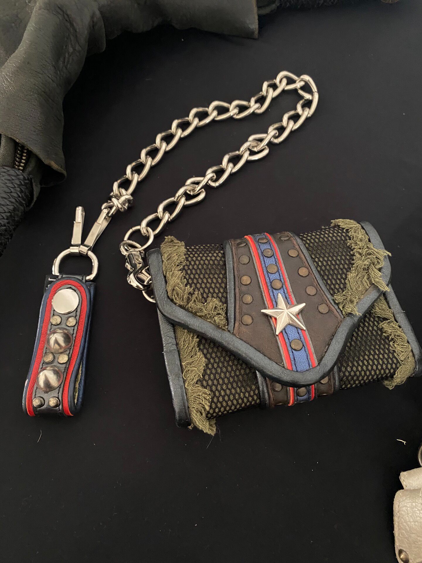 Kmrii Wallet with Silver Chain & Studs