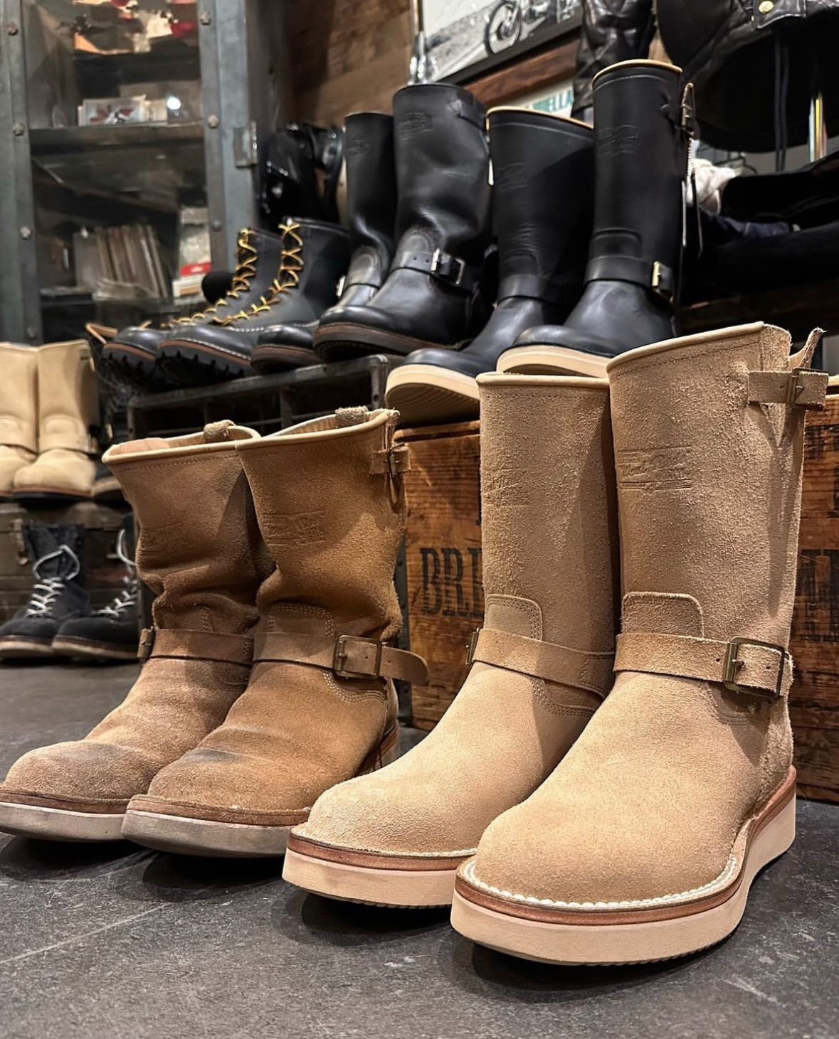 Westride Suede Engineer Boots — detail