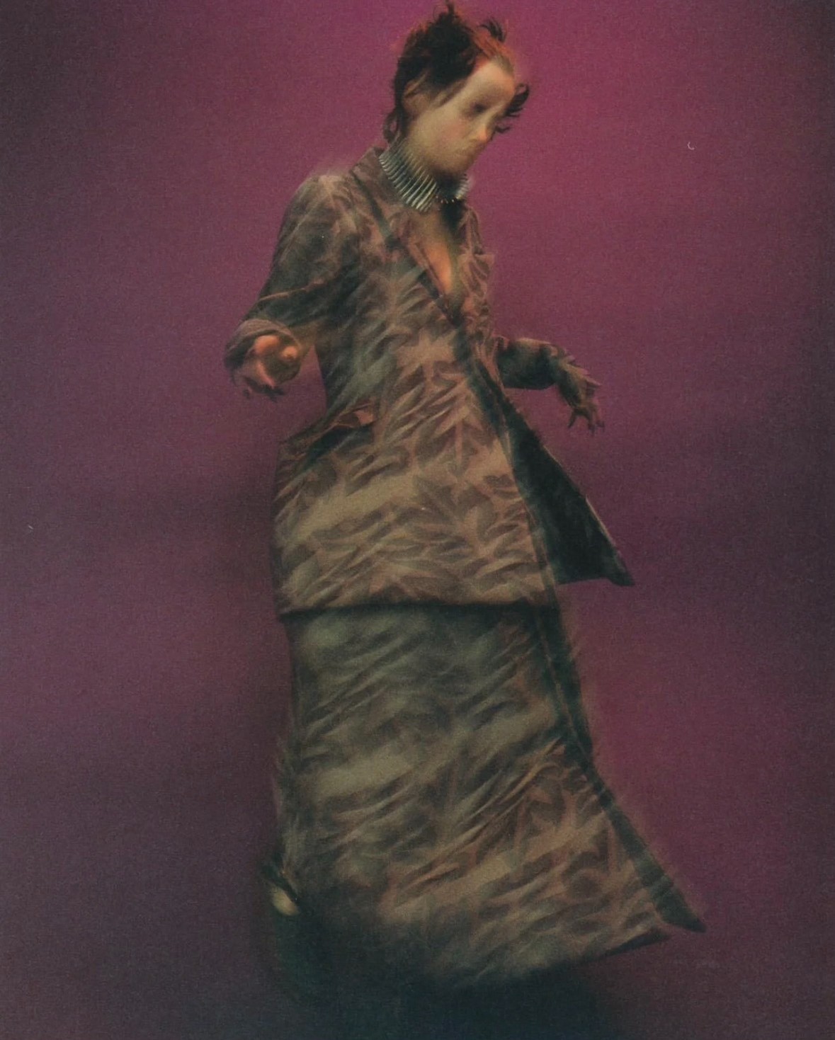 Undercover 1997 Leaf Period Velvet Shirt — front