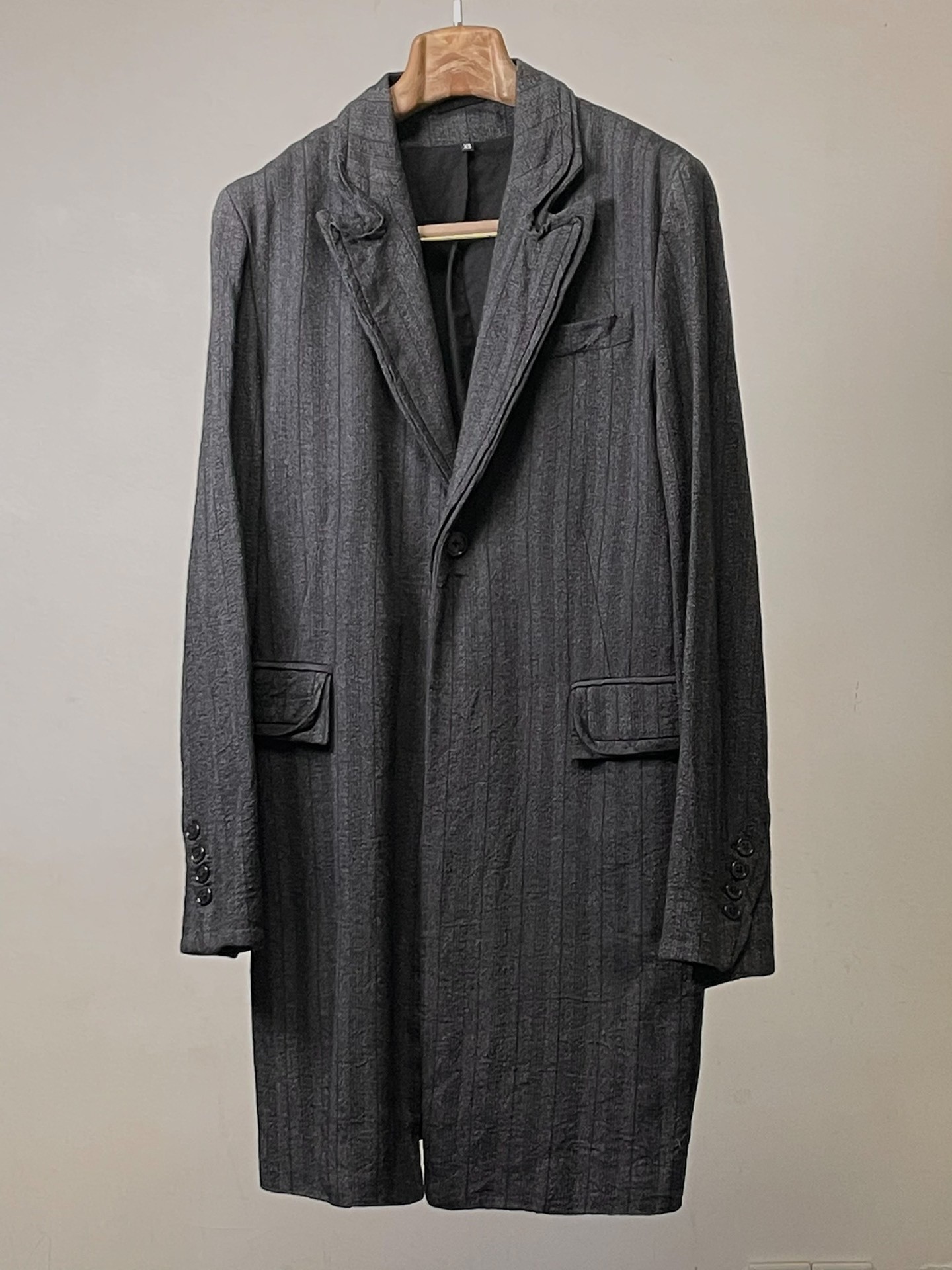 Ann Demeulemeester 2008 Wool Coat — detail