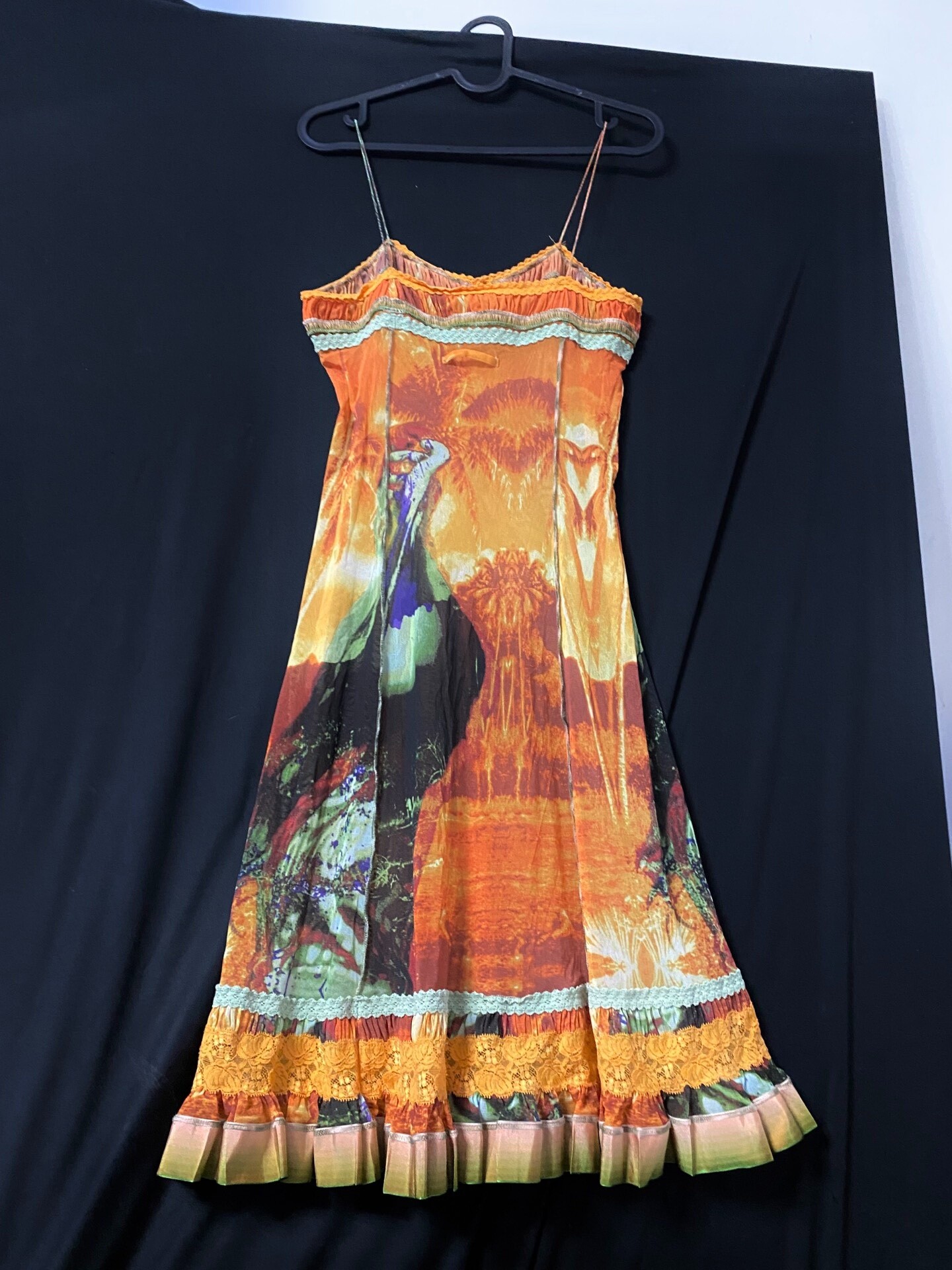 Jean Paul Gaultier Portrait Print Dress — front