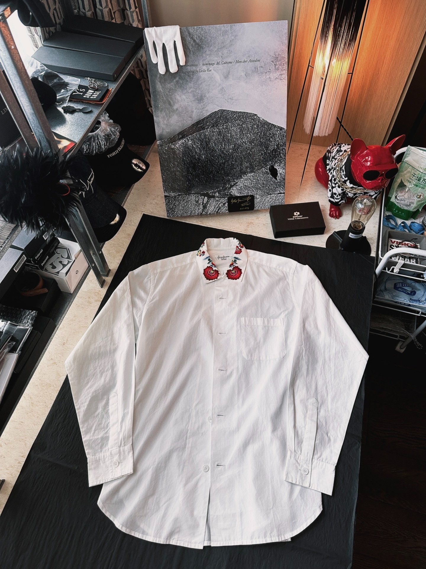 Yohji Yamamoto 15ss Floral Embroidery Shirt — front