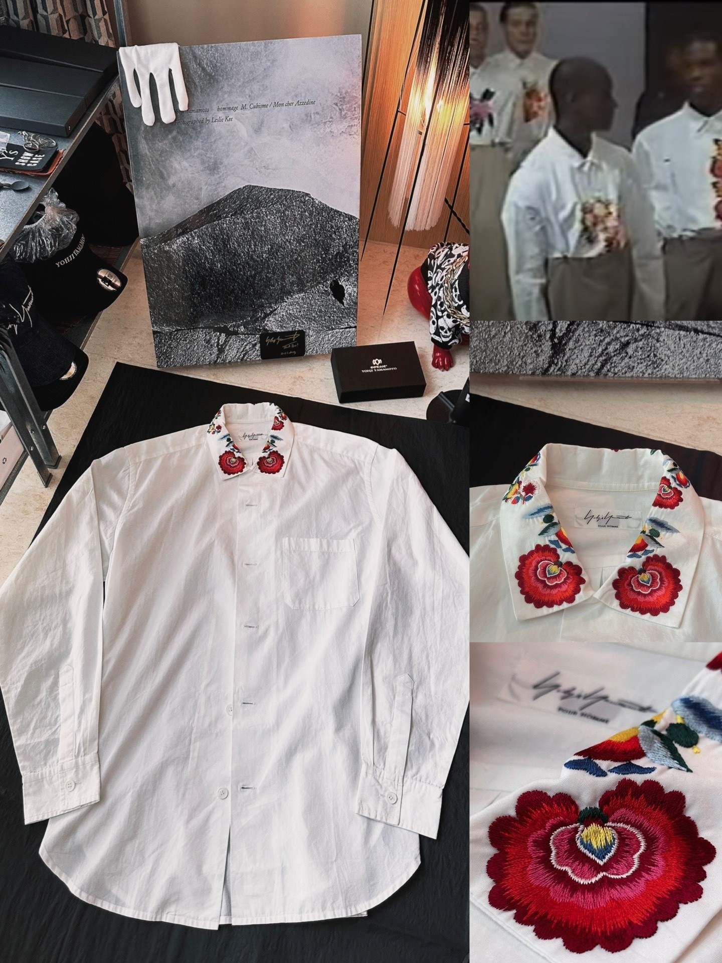 Yohji Yamamoto 15ss Floral Embroidery Shirt